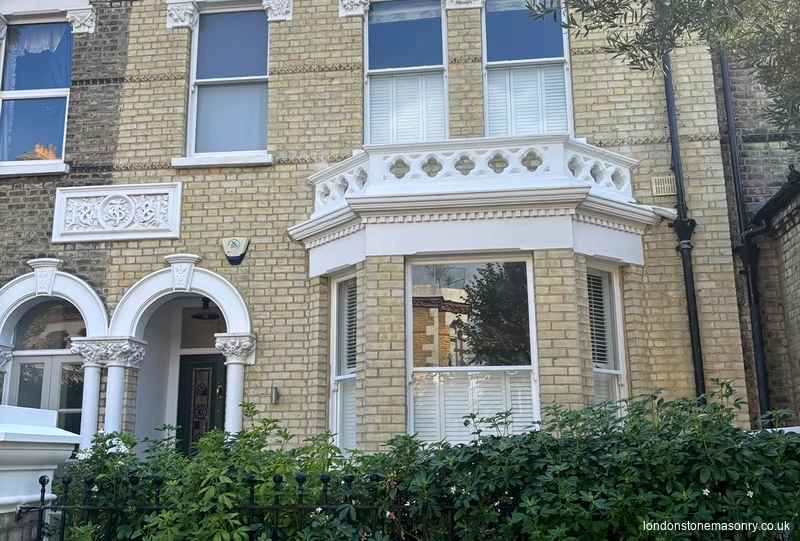 Restored Victorian house facade